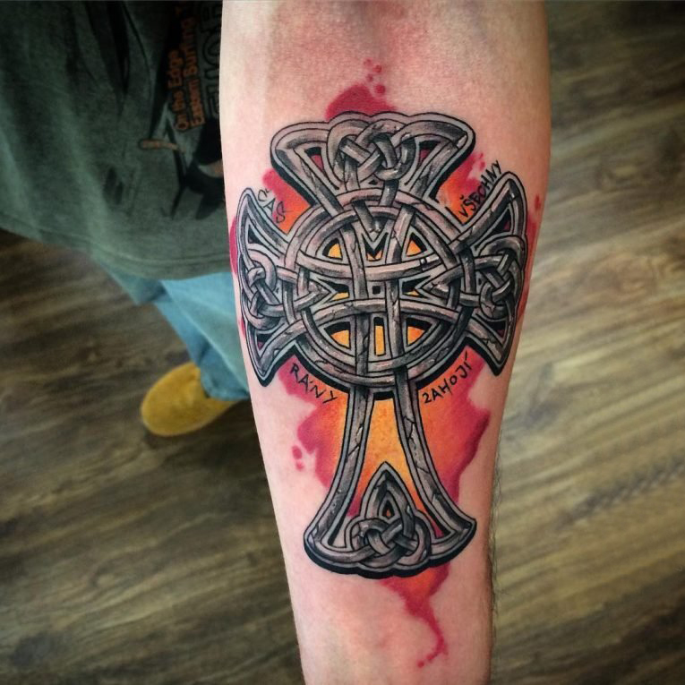 简单十字架纹身 多款黑灰纹身素描简单十字架纹身图案