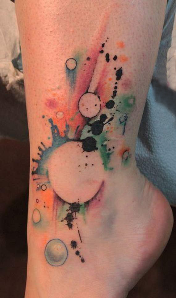 女生脚踝处线条素描文艺小清新唯美纹身图案