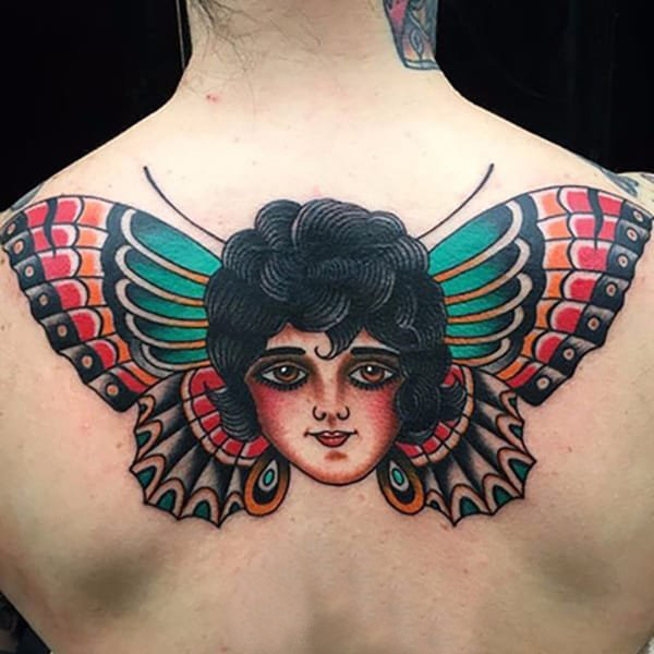 女生人物纹身图案 多款简单线条纹身素描人物纹身图案