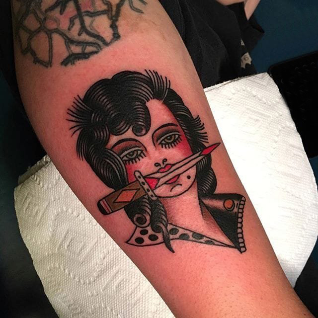 女生人物纹身图案 多款欧美抽象纹身彩色女生人物纹身图案