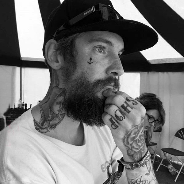 人头纹身图案 多款简单线条纹身素描人头纹身图案