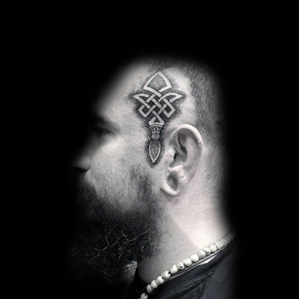 人头纹身图案 多款简单线条纹身素描人头纹身图案