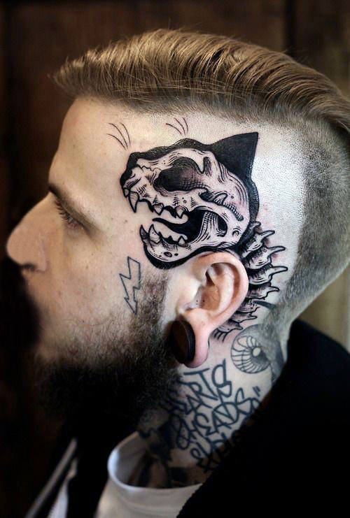 人头纹身图案 多款简单线条纹身素描人头纹身图案