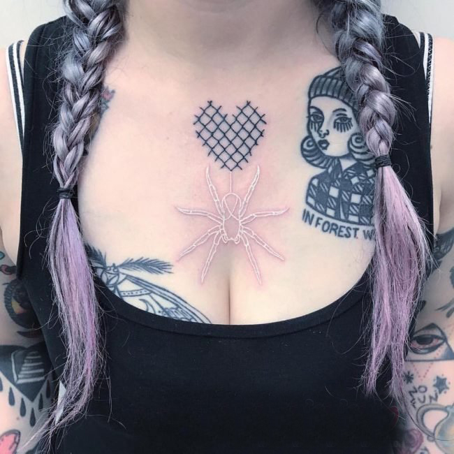 纹身白色 多款简单线条纹身白色唯美纹身图案