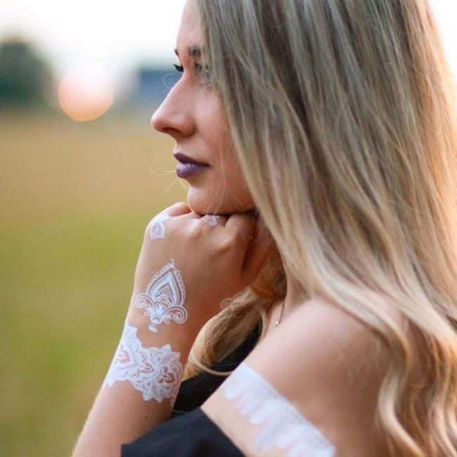 纹身白色 多款简单线条纹身白色唯美纹身图案