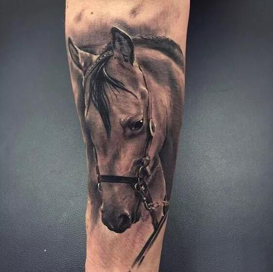 多款设计感十足的动物马纹身图案