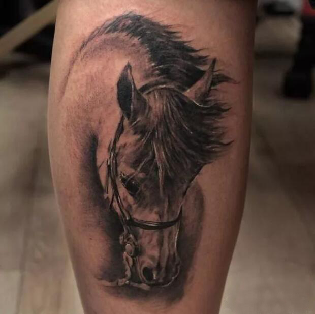 多款设计感十足的动物马纹身图案