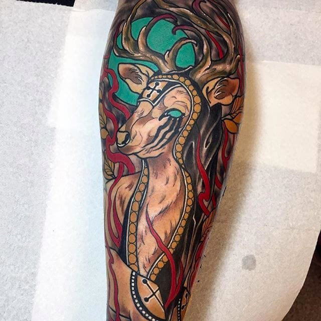 百乐动物纹身 多款彩绘纹身素描百乐动物纹身图案