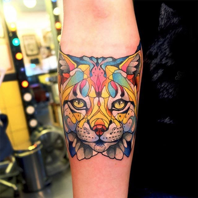 百乐动物纹身 多款彩色渐变纹身素描百乐动物纹身图案