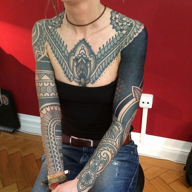 简单线条纹身 多款简单线条纹身几何经典纹身图案