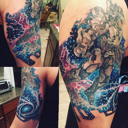 机械纹身 男生手臂上机械纹身图片