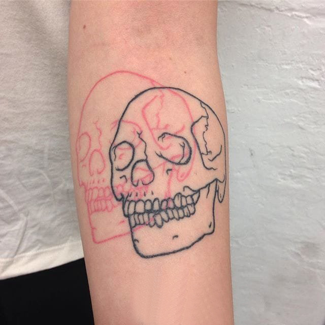 极简线条纹身 多款极简线条纹身素描欧美抽象纹身图案