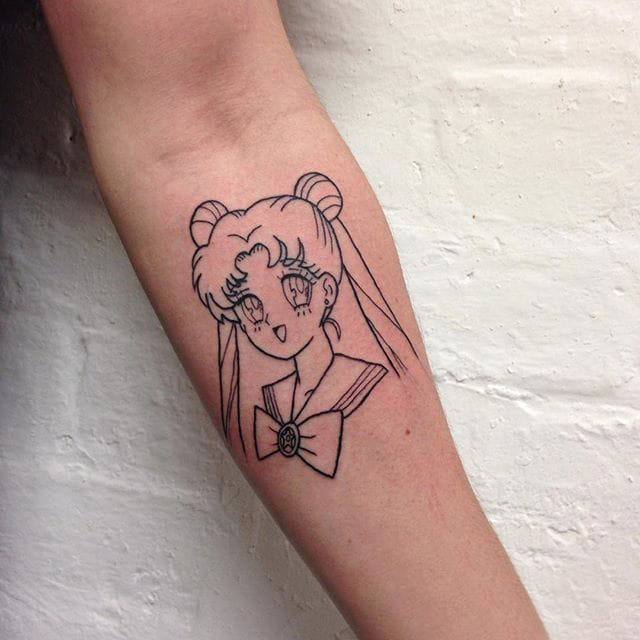 极简线条纹身 多款极简线条纹身素描欧美抽象纹身图案