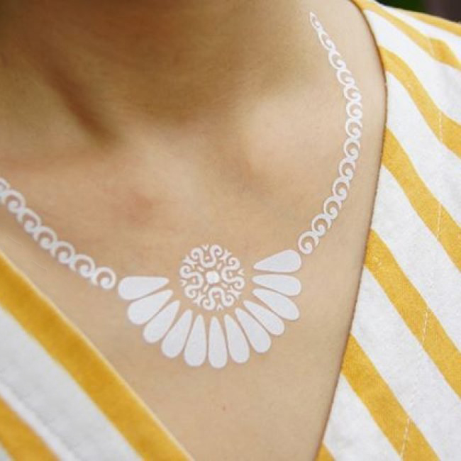 纹身白色 多款简单线条纹身白色小清新文艺纹身经典图案