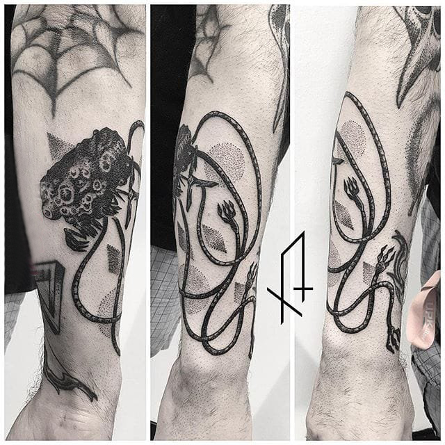 纹身点刺技巧 多款简单线条纹身点刺技巧经典纹身图案