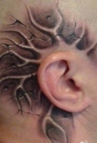 炫酷环耳创意裂纹