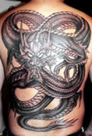 男士背部霸气纹身
