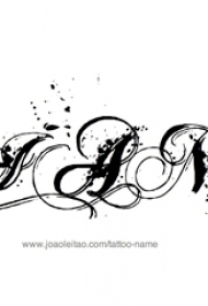 花体英文纹身 简单线条纹身花体英文纹身图片