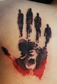 艺术抽象肩部纹身