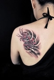 精美藤叶植物图案纹身