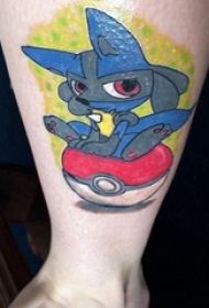 纹身卡通 男生小腿上卡通纹身图片