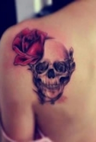 酷黑恐怖骷髅纹身