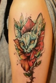 经典猛兽手臂纹身