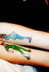 情侣小清新纹身 多款简单线条纹身素描情侣小清新纹身图案