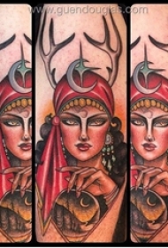 人物肖像纹身 男生手臂上彩色纹身人物肖像纹身图片