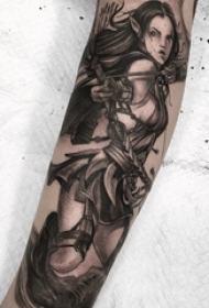 黑灰纹身 多款黑灰纹身点刺技巧恐怖纹身图案