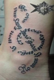 唯美图文腿部纹身