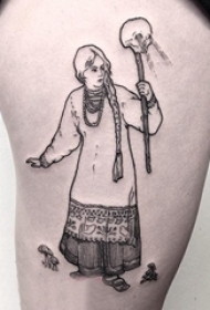 简单线条纹身 多款简单线条纹身黑色经典纹身图案