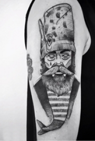 纹身点刺技巧 多款黑灰纹身点刺技巧欧美抽象纹身图案