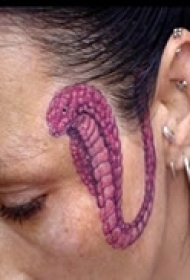 面部炫酷经典蛇纹