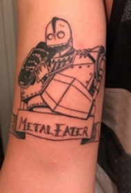 机器人纹身 男生手臂上黑色的机器人纹身图片