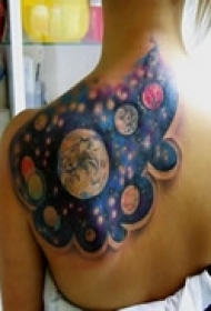 炫彩创意肩部纹身