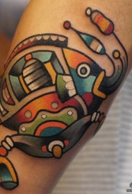 小臂卡通school鱼纹身图案