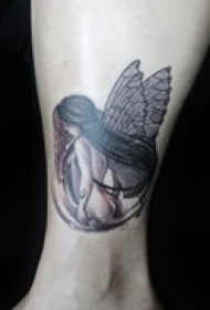 精品创意腿部纹身