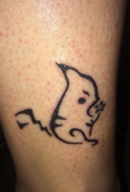 卡通可爱纹身图案 男生小腿上卡通可爱纹身图案