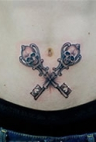 创意个性腹部彩图纹身