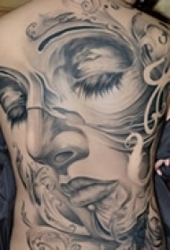 背部经典佛门神话纹身