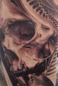 纹身点刺技巧 多款黑灰纹身点刺技巧素描纹身图案