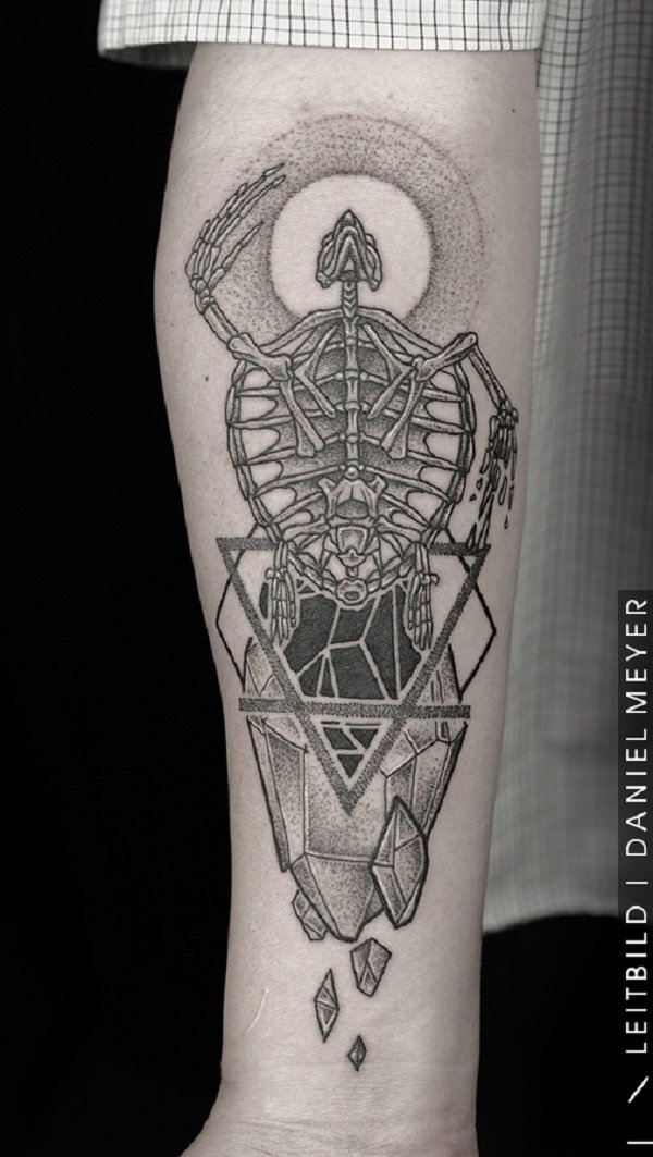 龟纹身 多款黑灰纹身点刺技巧龟纹身图案