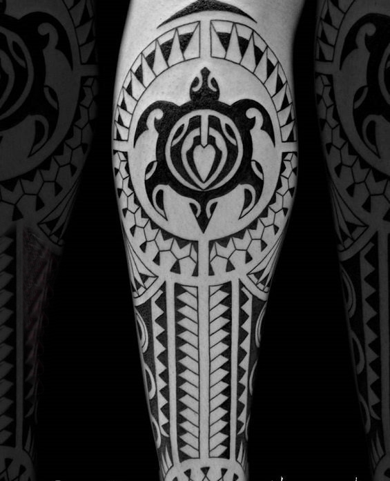 龟纹身 多款黑灰纹身点刺技巧龟纹身图案