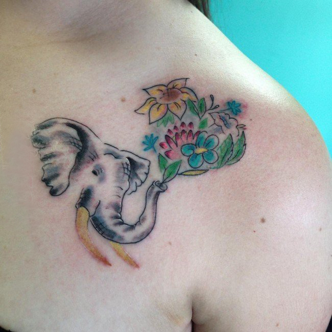 欧美锁骨纹身图 多款简单线条纹身素描欧美锁骨纹身图案