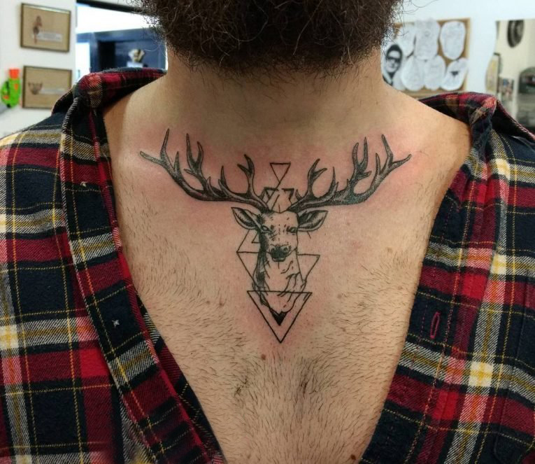 欧美锁骨纹身图 多款简单线条纹身素描欧美锁骨纹身图案