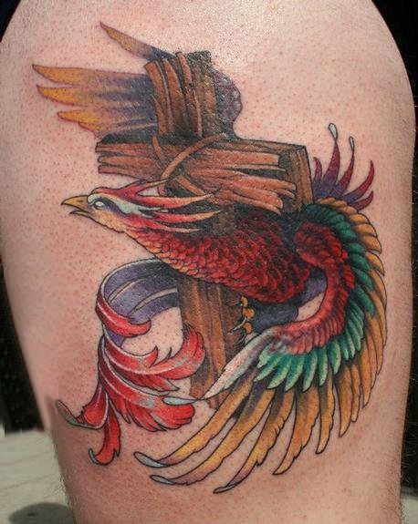 纹身凤凰 多款彩绘纹身素描凤凰图腾纹身图案
