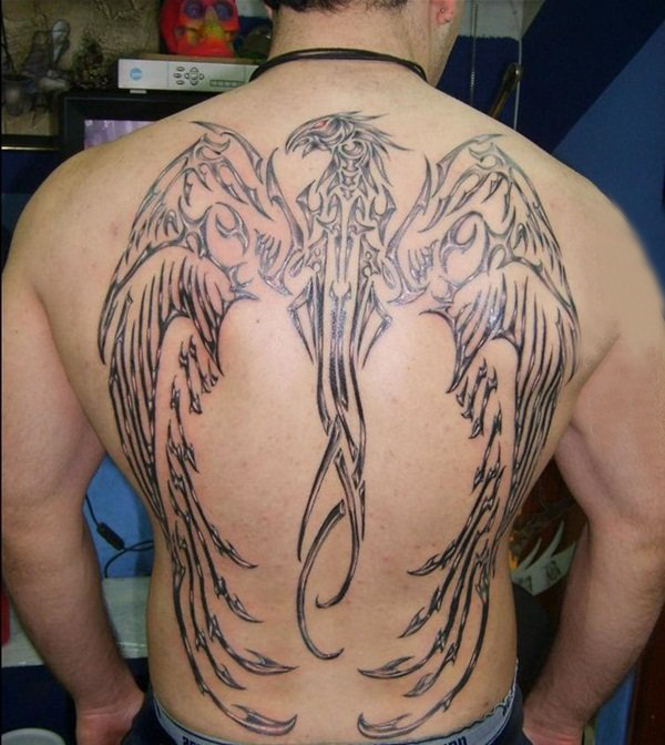 纹身凤凰 多款简单线条纹身黑色凤凰纹身图案