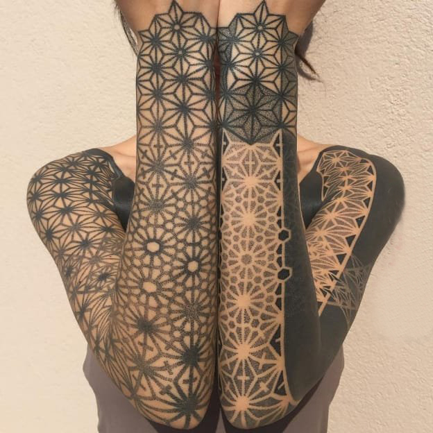 梵花纹身 多款素描纹身点刺技巧梵花纹身图案