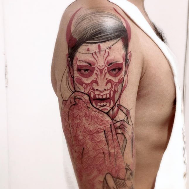 欧美抽象纹身 多款极简线条纹身素描欧美抽象纹身图案